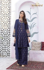 Load image into Gallery viewer, Pakistani Shalwar Kameez Salwar Suit Plazzo Indian NVY
