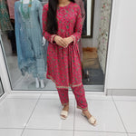 Load image into Gallery viewer, Luxury Pakistani 2 pce Linen Co-Ord Print Dress Ready to Wear Outfit (R)
