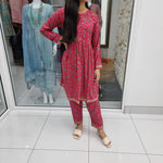 Load image into Gallery viewer, Luxury Pakistani 2 pce Linen Co-Ord Print Dress Ready to Wear Outfit (R)
