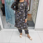 Load image into Gallery viewer, Luxury Pakistani 2 pce Linen Co-Ord Print Dress Ready to Wear Outfit (B)
