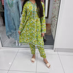 Load image into Gallery viewer, Luxury Pakistani 2 pce Linen Co-Ord Print Dress Ready to Wear Outfit (LG)
