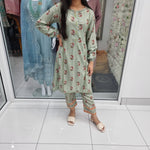 Load image into Gallery viewer, Luxury Pakistani 2 pce Linen Co-Ord Print Dress Ready to Wear Outfit
