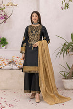 Load image into Gallery viewer, Pakistani Shalwar Kameez Salwar Suit Plazzo Indian BLK
