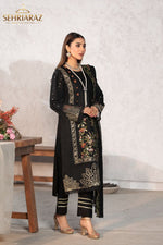 Load image into Gallery viewer, Sehriaraz Pakistani Shalwar Kameez Salwar Indian Dress Black 3D
