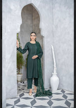Load image into Gallery viewer, Sehriaraz Linen Pakistani Shalwar Kameez Salwar Suit Indian GRN
