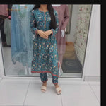 Load and play video in Gallery viewer, Luxury Pakistani 2 pce Linen Co-Ord Print Dress Ready to Wear Outfit (T)
