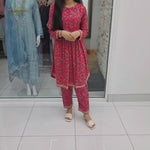 Load and play video in Gallery viewer, Luxury Pakistani 2 pce Linen Co-Ord Print Dress Ready to Wear Outfit (R)
