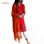 Load image into Gallery viewer, SEHRIARAZ Pakistani Salwar Kameez Ladies Ready Made Asian Indian Shalwar outfit RED
