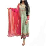 Load image into Gallery viewer, Pakistani Heavy Mirror Work Maxi Dress Embroidered Indian Outfit MNT
