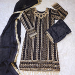 Load image into Gallery viewer, SITARA VOL 2 Black sequenced Dress Designer Salwar Kameez Shalwar
