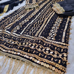 Load image into Gallery viewer, SITARA VOL 2 Black sequenced Dress Designer Salwar Kameez Shalwar
