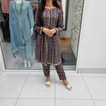 Load image into Gallery viewer, Luxury Pakistani 2 pce Linen Co-Ord Print Dress Ready to Wear Outfit (B2)
