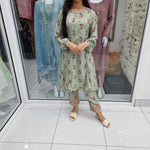 Load image into Gallery viewer, Luxury Pakistani 2 pce Linen Co-Ord Print Dress Ready to Wear Outfit
