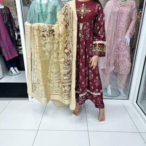 Pakistani Shalwar Kameez Salwar Maxi Dress Indian MRN