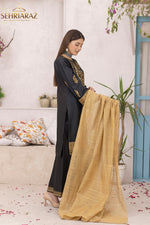 Load image into Gallery viewer, Pakistani Shalwar Kameez Salwar Suit Plazzo Indian BLK
