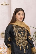 Load image into Gallery viewer, Pakistani Shalwar Kameez Salwar Suit Plazzo Indian BLK
