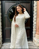 Load image into Gallery viewer, SEHRIARAZ ~ZIMBAL~ SALWAR KAMEEZ PLAZZO WHT
