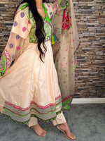 Load image into Gallery viewer, Pakistani Original Branded Afghan Style Mirror Work Anarkali Dress Embroidered Outfit BY-CRM
