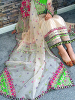 Load image into Gallery viewer, Pakistani Original Branded Afghan Style Mirror Work Anarkali Dress Embroidered Outfit BY-CRM
