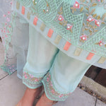 Load image into Gallery viewer, Pakistani Shalwar Kameez Indian dress Salwar Organza Party Wear ready made UK SK-GRN
