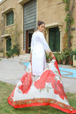 Load image into Gallery viewer, Sehriaraz Silk Pakistani Shalwar Kameez Salwar Suit Indian WHT
