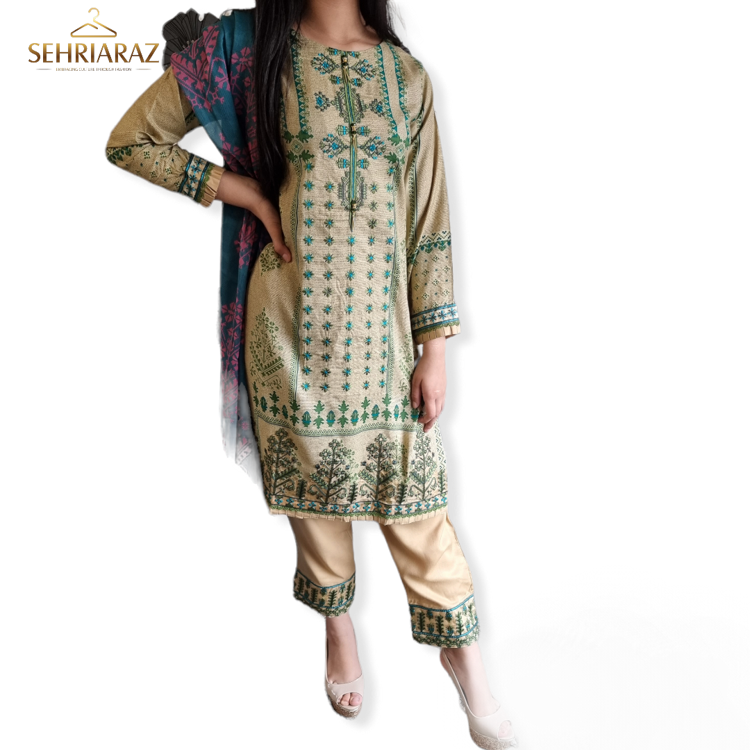 SEHRIARAZ Pakistani Salwar Kameez Ladies Ready Made Asian Indian Shalwar outfit BGE