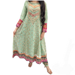 Load image into Gallery viewer, Pakistani Heavy Mirror Work Maxi Dress Embroidered Indian Outfit MNT
