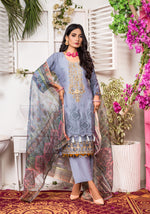 Load image into Gallery viewer, Sehriaraz Schiffli ChikanKari Pakistani Shalwar Kameez Salwar Suit Indian GRY
