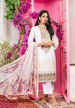 Load image into Gallery viewer, Sehriaraz Schiffli ChikanKari Pakistani Shalwar Kameez Salwar Suit Indian WHT
